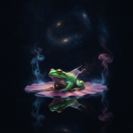 Green tree frog perched on a leaf, illustrating frog dream meaning and transformation symbolism.