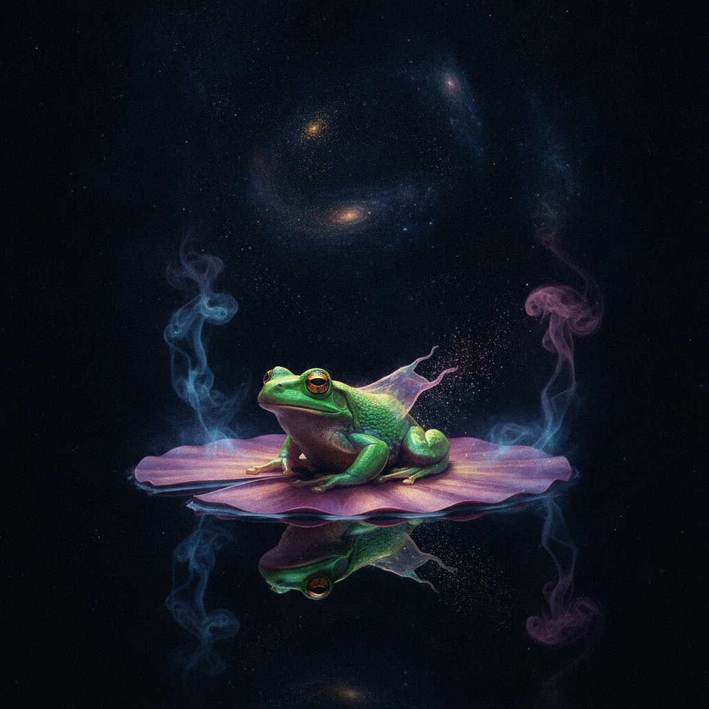 Green tree frog perched on a leaf, illustrating frog dream meaning and transformation symbolism.